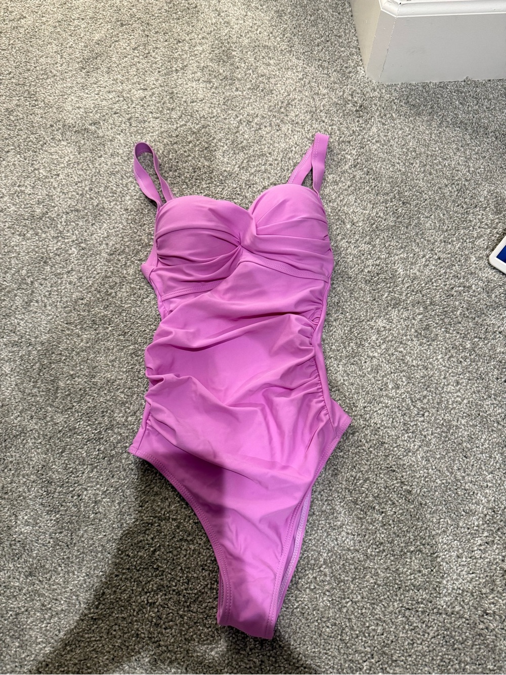 Pink One-Piece Swimsuit with Sweetheart Bust